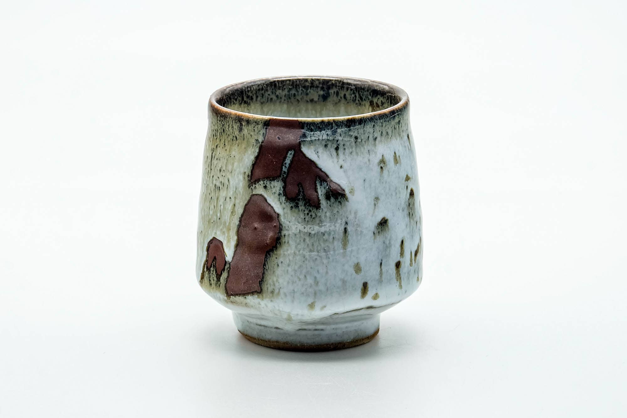 Japanese Teacup - Milky White Drip-Glazed Yunomi - 120ml