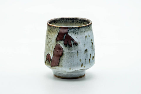 Tezumi — Japanese Teacup - Milky White Drip-Glazed Yunomi - 120ml — front view from another angle