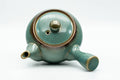 Tezumi — Japanese Kyusu - Green Teal Ceramic Debeso Teapot - 200ml — interior view showing the filter