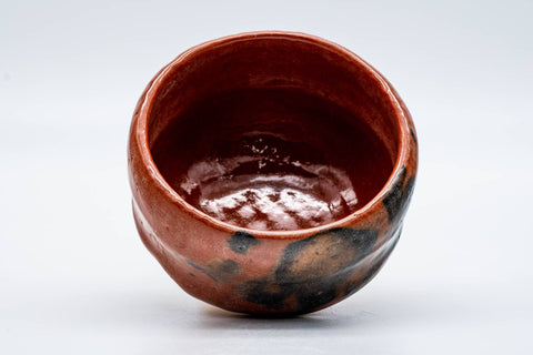 Japanese Matcha Bowl - 松楽窯 Shoraku Kiln - Black Red Aka-raku Chawan - 300ml