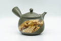 Japanese Kyusu - Gyokko Kiln 玉光 - Green Ryokudei Nerikomi Tokoname-yaki Debeso Teapot - 200ml - Tezumi