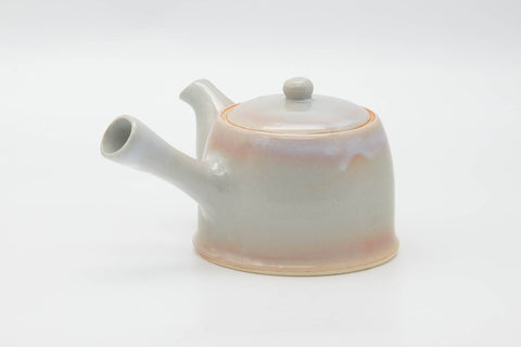 Japanese Tea Set - Beige Pink Hagi-yaki Kyusu Teapot with 4 Yunomi Teacups