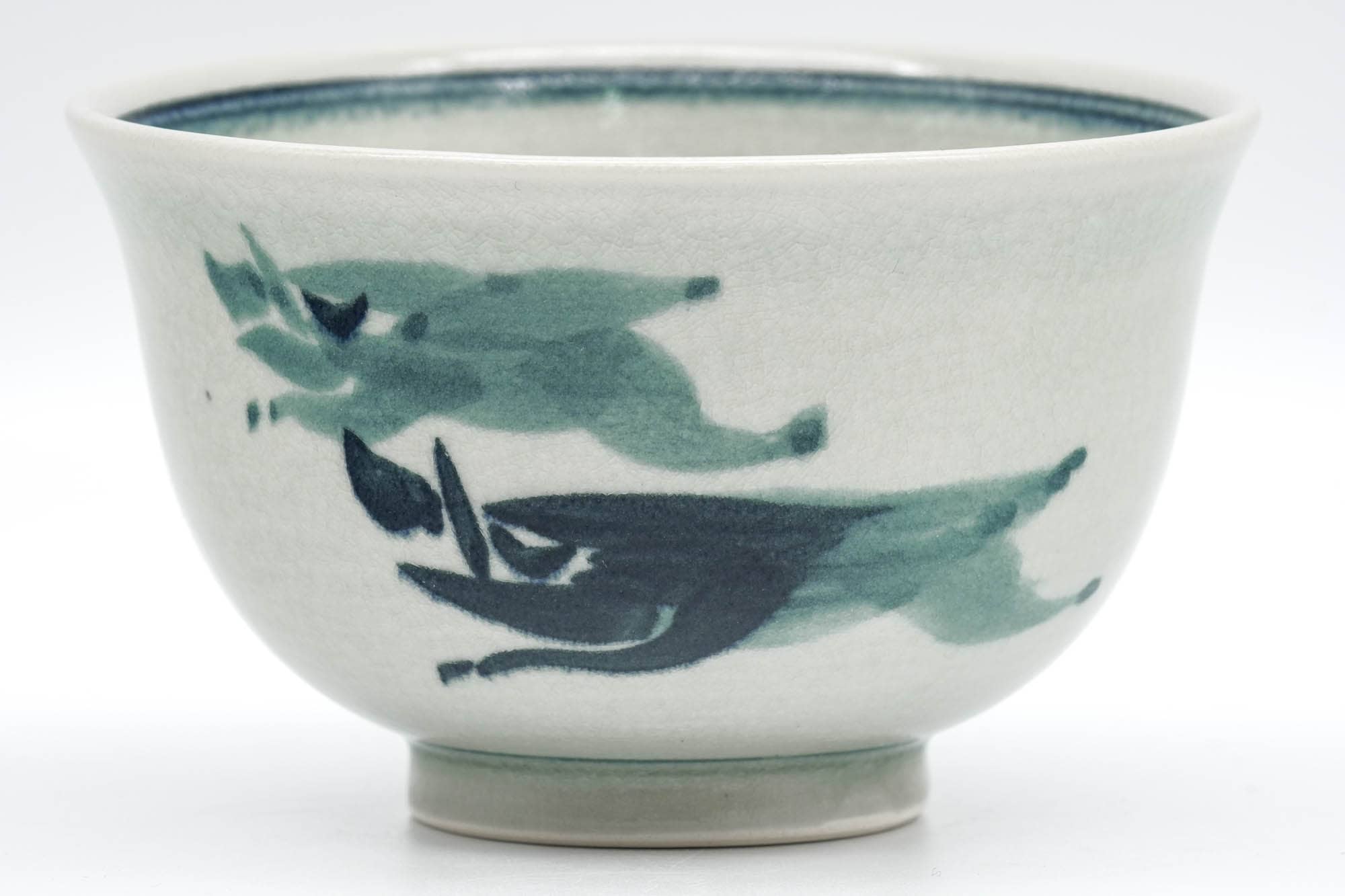 Japanese Matcha Bowl - Abstract Blue Grey Celadon Glazed Chawan - 250ml