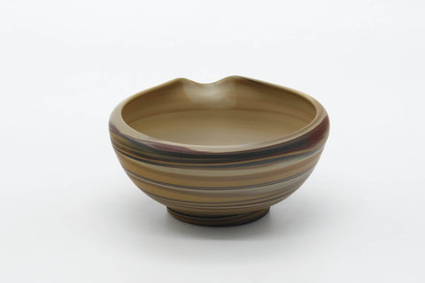 Japanese Katakuchi - Yellow Nerikomi Handleless Yuzamashi - 130ml