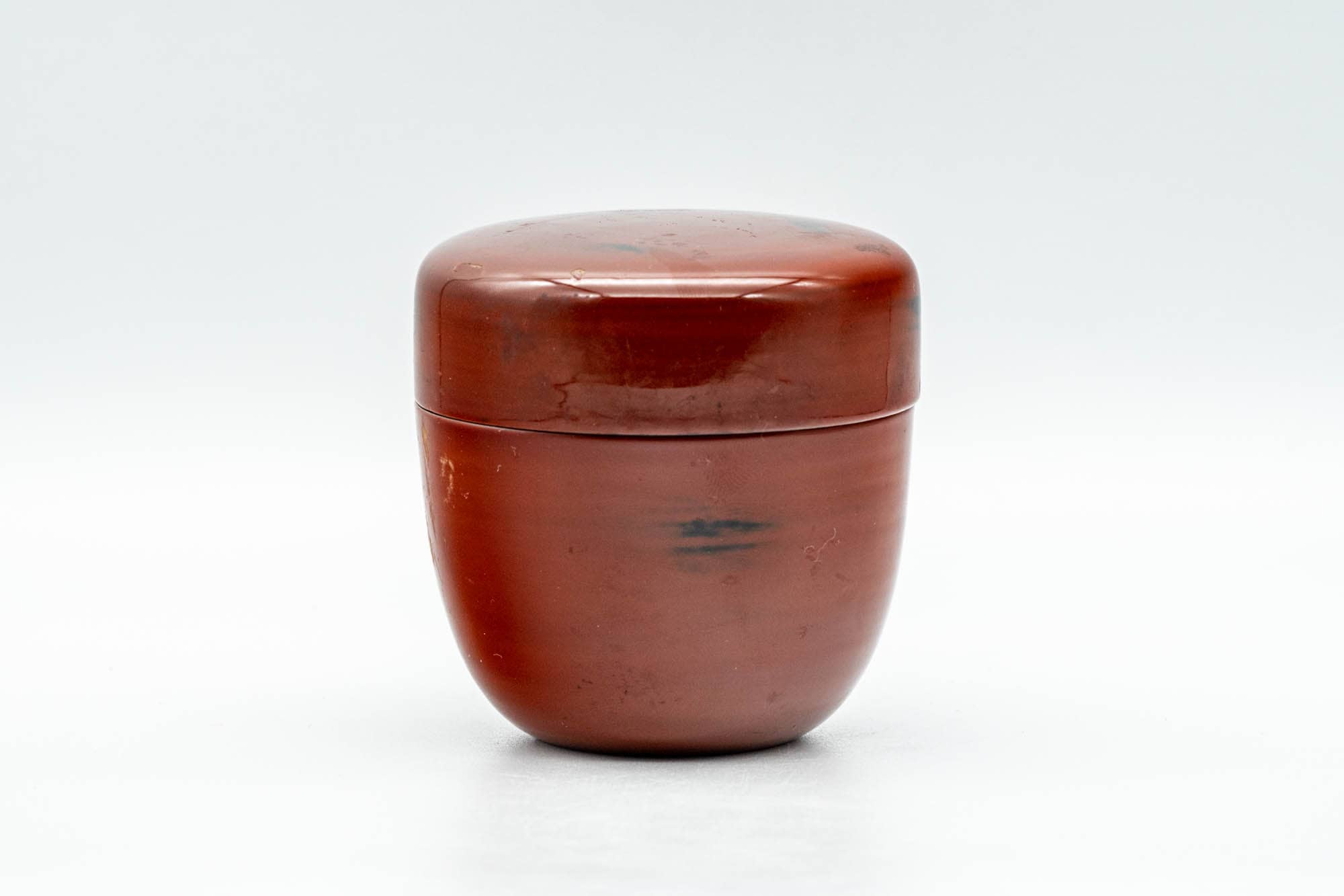 Japanese Natsume - Red Lacquer Spotted Matcha Tea Caddy - 80ml