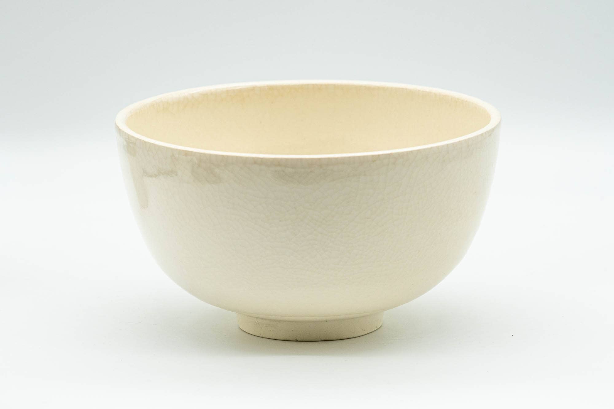 Japanese Matcha Bowl - Beige Glazed Kanji Kyo-yaki Chawan - 300ml