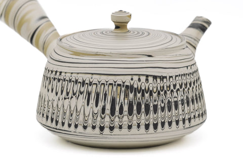 Trapezoidal Nerikomi Tokoname Teapot - 260ml