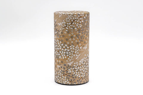 Gold White Sakura Washi Tea Canister - 200g