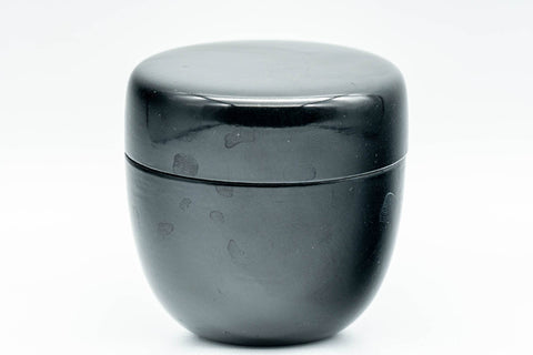 Japanese Natsume - Small Black Plastic Matcha Tea Caddy - 50ml