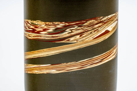 Japanese Teacup - Nerikomi Zigzag White Inner-Glazed Ryokudei Tokoname-yaki Yunomi - 160ml