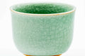 Close-up of the celadon glaze, showing its snowflake-like crackle pattern.