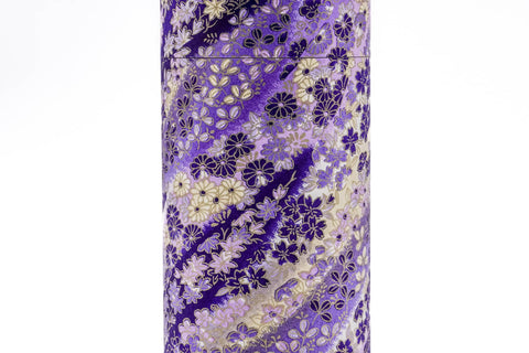 Purple Floral Washi Tea Canister - 200g