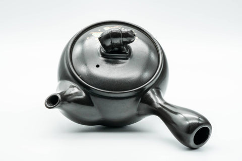 Japanese Kyusu - Year of the Pig Black Kurodei Tokoname-yaki Teapot - 360ml - high angle view