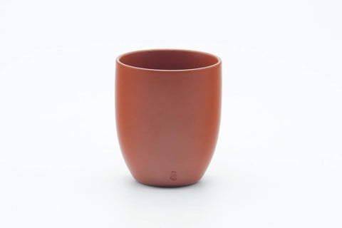 Japanese Teacup - Calligraphy Engraved Red Shudei Tokoname-yaki Yunomi - 100ml