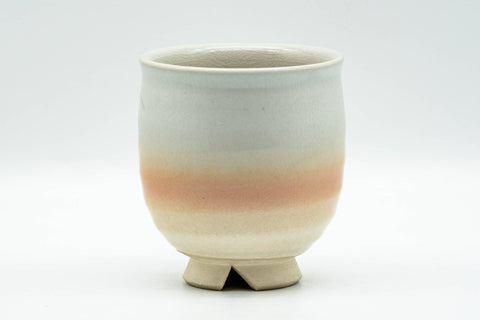 Japanese Teacup - Bamboo Engraved Peach Hagi-yaki Yunomi - 150ml