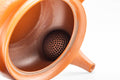 Tezumi — Japanese Kyusu - Collared Kanji Tokoname-yaki Debeso Teapot - 230ml — side profile showing the spout and handle