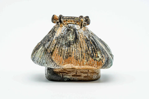 Japanese Kogo - Thatched Roof House Ceramic Incense Container