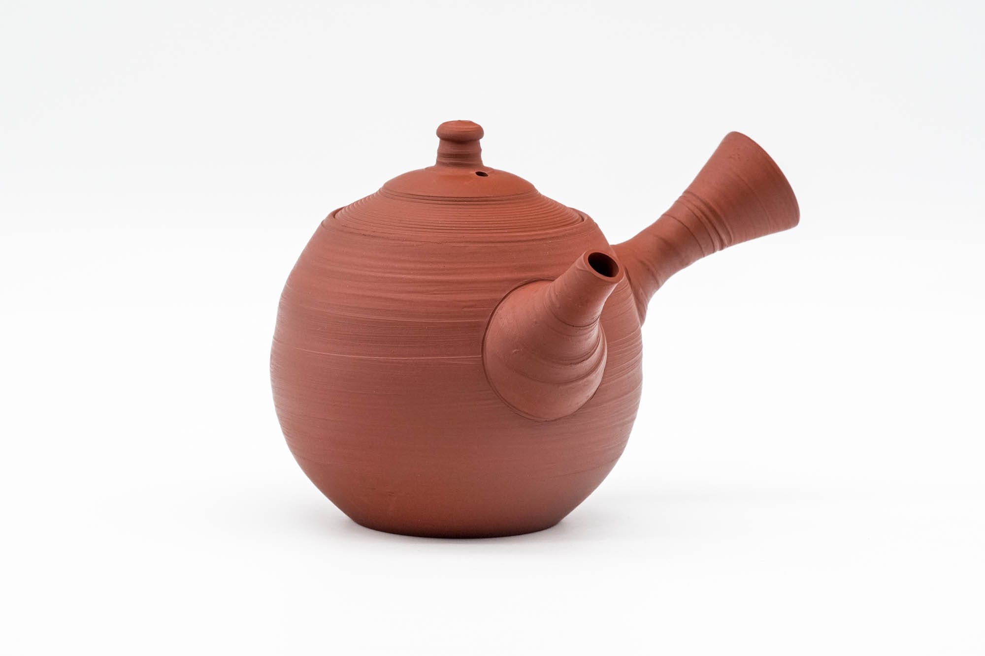 Japanese Kyusu - 村越風月 Murakoshi Fugetsu - Sujihiki Tokoname-yaki Red Shudei Teapot - 250ml