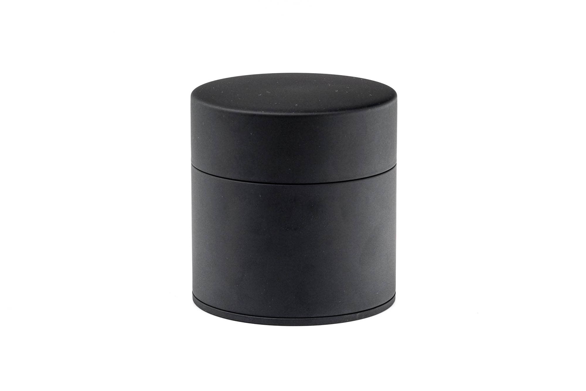 Japanese Matcha Sifter - 江東堂 Kotodo - Matte Black Metal Tea Canister - 100g