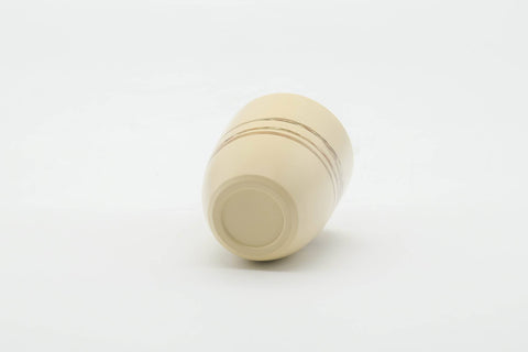 Japanese Teacup - Beige Green Zigzag Nerikomi Tokoname-yaki Yunomi - 140ml