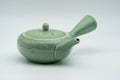 Japanese Kyusu - Mint Green Hiramaru-gata Obi-ami Teapot - 220ml - Tezumi