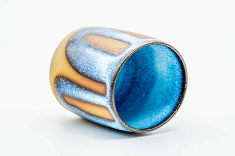 Japanese Teacup - Sky Blue Glazed Bizen-yaki Yunomi - 160ml