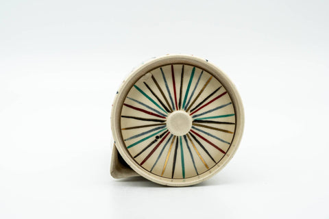 Japanese Houhin - Colorfully Striped Collared Do-ake Teapot - 250ml - Tezumi