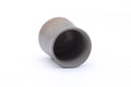 Tezumi — Japanese Teacup - Beige White Weathered Hagi-yaki Yunomi - 160ml — three-quarter view