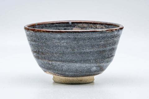 Japanese Matcha Bowl - Grey Milky Drip-Glazed Mino-yaki Chawan - 250ml