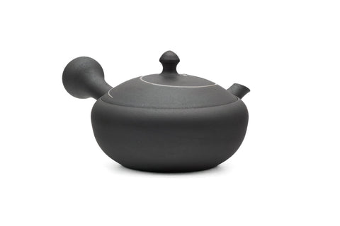 Dark Grey Spiraling Tokoname Teapot - 150ml
