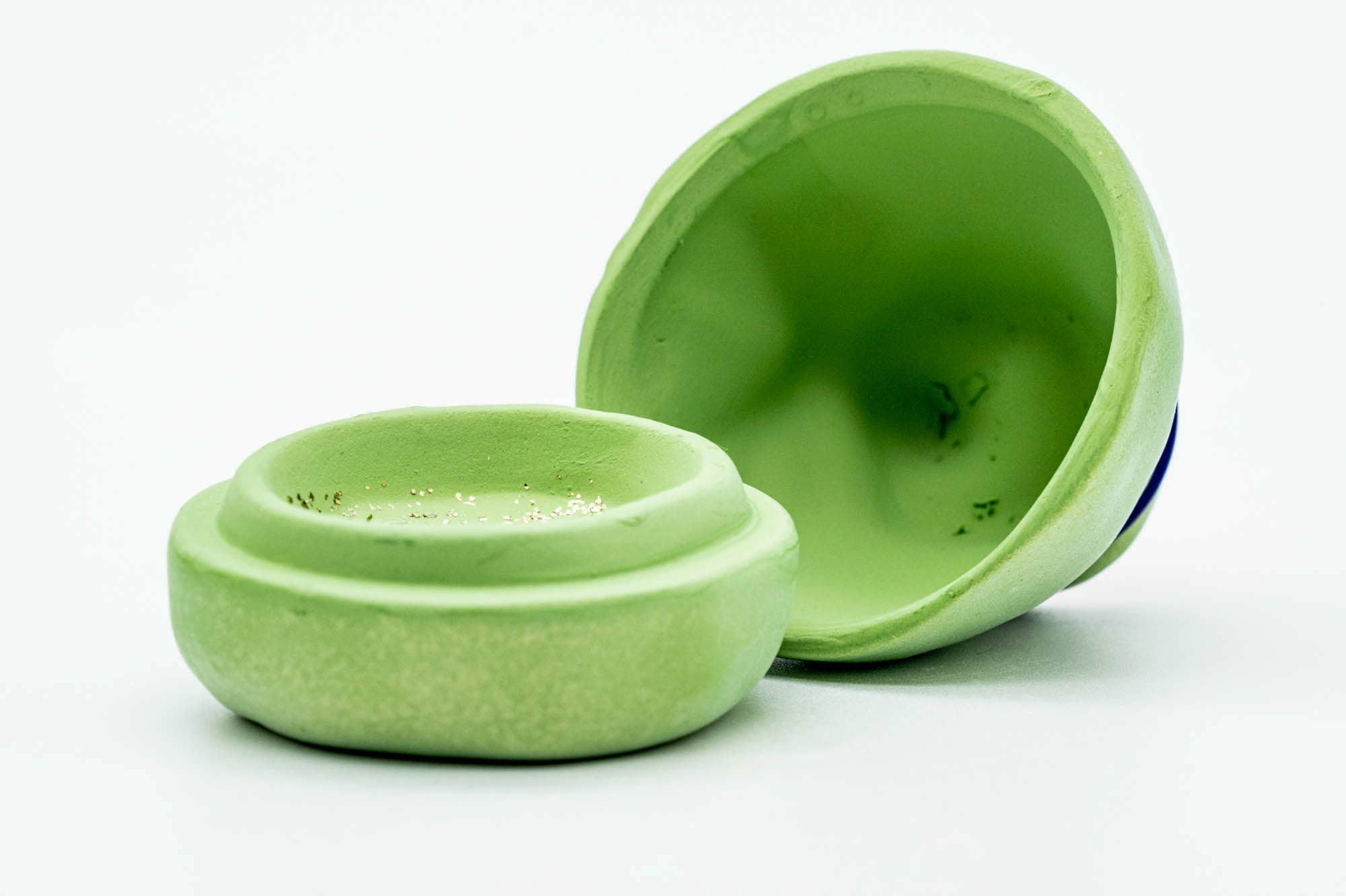 Japanese Kogo - Decorative Green Ceramic Incense Container