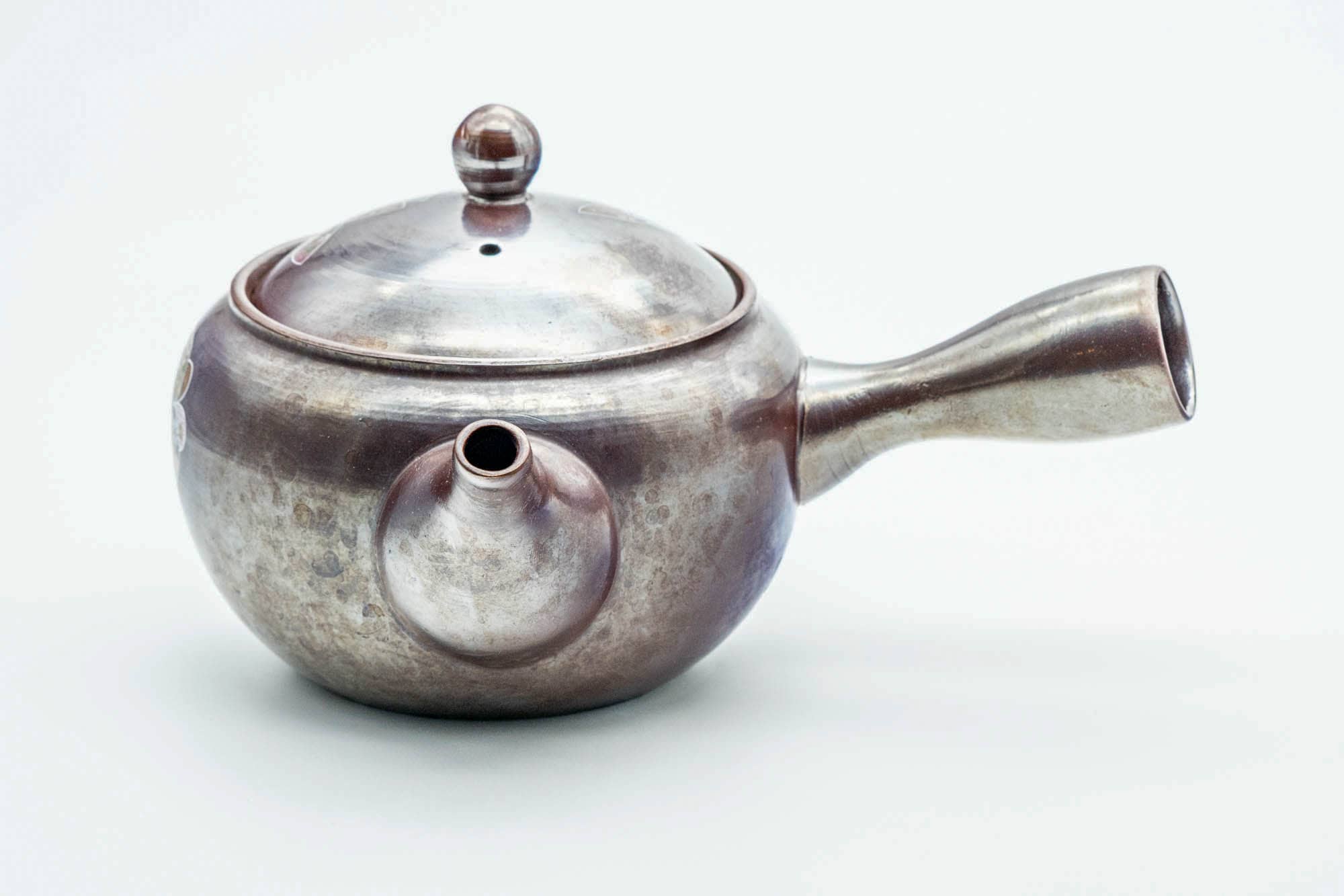 Japanese Kyusu - Large Floral Banko-yaki Mesh Teapot - 600ml