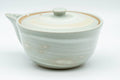 Japanese Houhin - Grey White Hakeme Ceramic Filter Handleless Teapot - 150ml - Tezumi