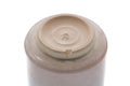 Tezumi — Japanese Teacup - Beige White Weathered Hagi-yaki Yunomi - 160ml — inverted showing the foot ring