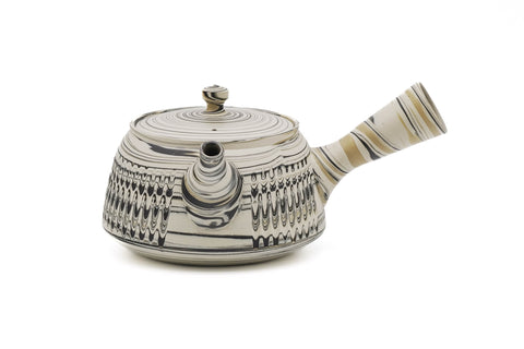 Trapezoidal Nerikomi Tokoname Teapot - 260ml