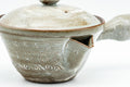 Japanese Kyusu - Chrysanthemum Grey Glazed Kiyomizu-yaki Do-ake Teapot - 200ml - Tezumi