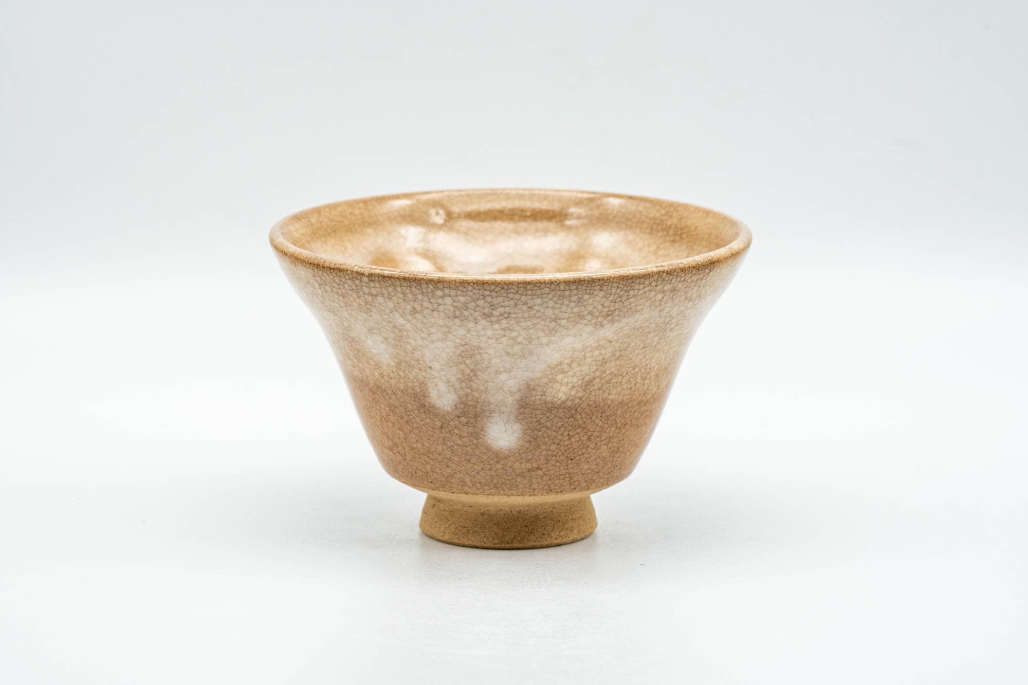 Japanese Teacup - Beige and Milky White Drip-Glazed Hagi-yaki Yunomi - 80ml - Tezumi