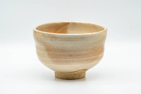 Japanese Matcha Bowl - Beige White Drip-Glazed Hagi-yaki Chawan - 350ml
