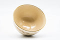 Tezumi — Japanese Matcha Bowl - Gold Geometric Origami Kyo-yaki Chawan - 250ml — three-quarter view