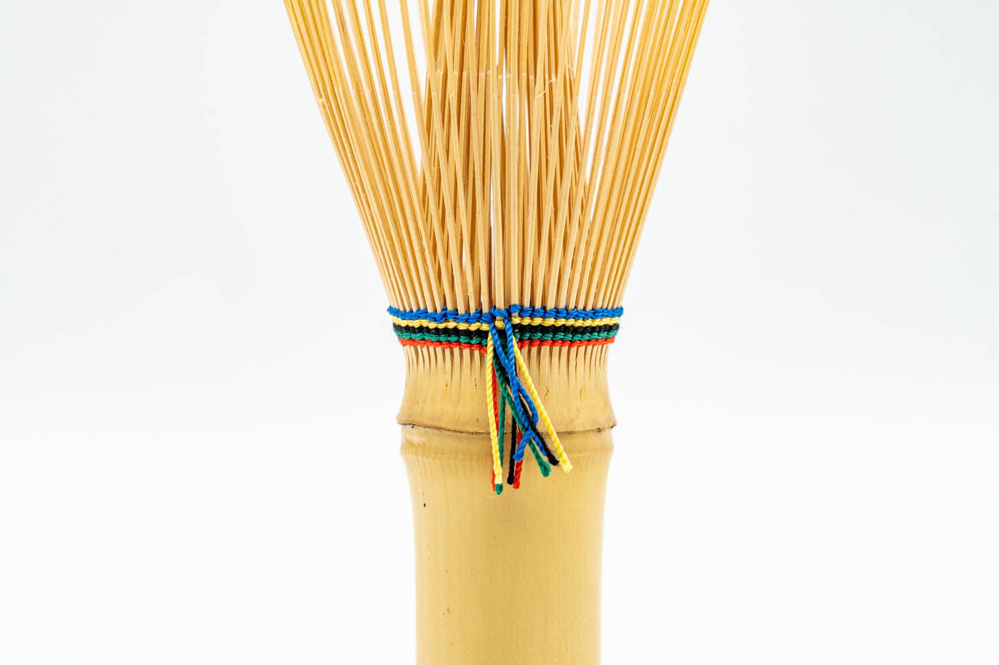 Japanese Chasen - 翠華園 Suikaen - Five-Coloured Shiratake White Bamboo Matcha Whisk - Tezumi