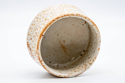 Japanese Matcha Bowl - Orange White Shino Glazed Mino-yaki Chawan - 350ml