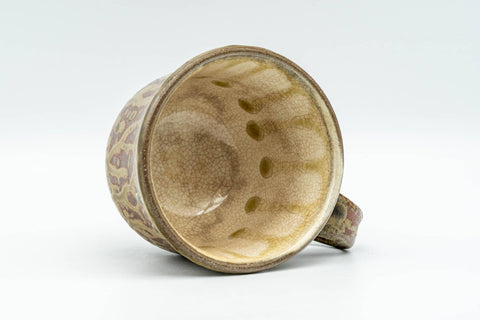 Japanese Teacup - Ash Green Drip-Glazed Ushirode Yunomi - 140ml - Tezumi