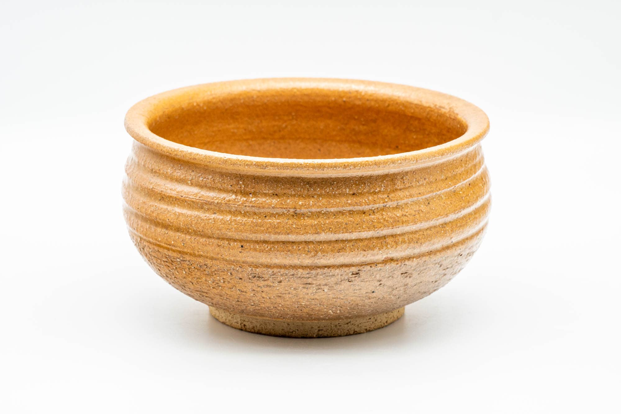 Japanese Kensui - Beige Glazed Spiraling Water Bowl - 550ml - Tezumi