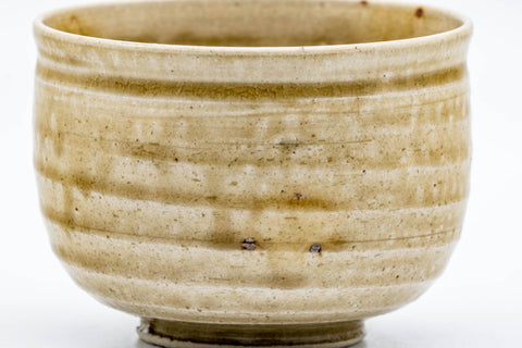 Japanese Matcha Bowl - 河村碩山 Sekizan Kawamura - Ki-Seto Koge Glazed Seto-yaki Chawan - 300ml