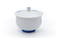 Tezumi — Japanese Teacup - Blue Mountainous Arita Lidded Yunomi - 175ml — front view from another angle