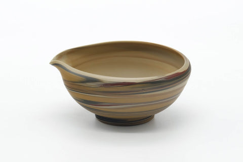 Japanese Katakuchi - Yellow Nerikomi Handleless Yuzamashi - 130ml