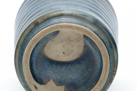 Japanese Teacup - Glossy Blue Drip-Glazed Yunomi - 60ml