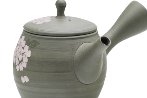 Green Ryokudei Sakura Tokoname Teapot - 270ml