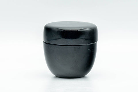 Japanese Natsume - Small Black Plastic Matcha Tea Caddy - 50ml