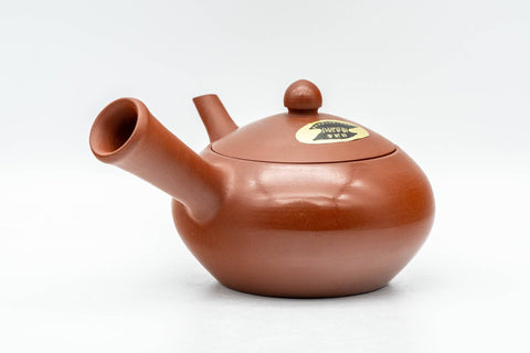 Japanese Tea Set - Glossy Tokoname-yaki Debeso Kyusu Teapot with 5 Yunomi Teacups - Tezumi